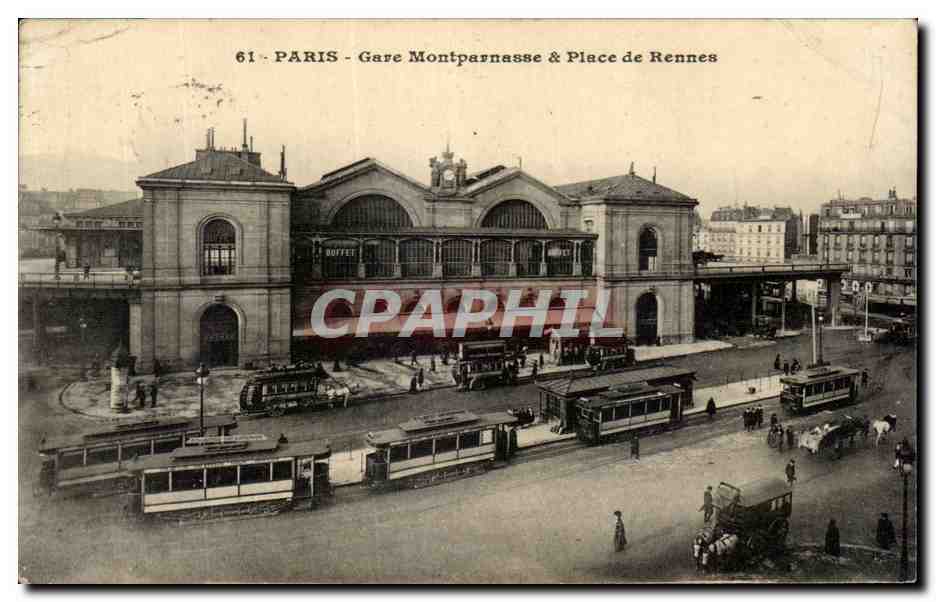CPA Paris Gare Montparnasse & Place de Rennes