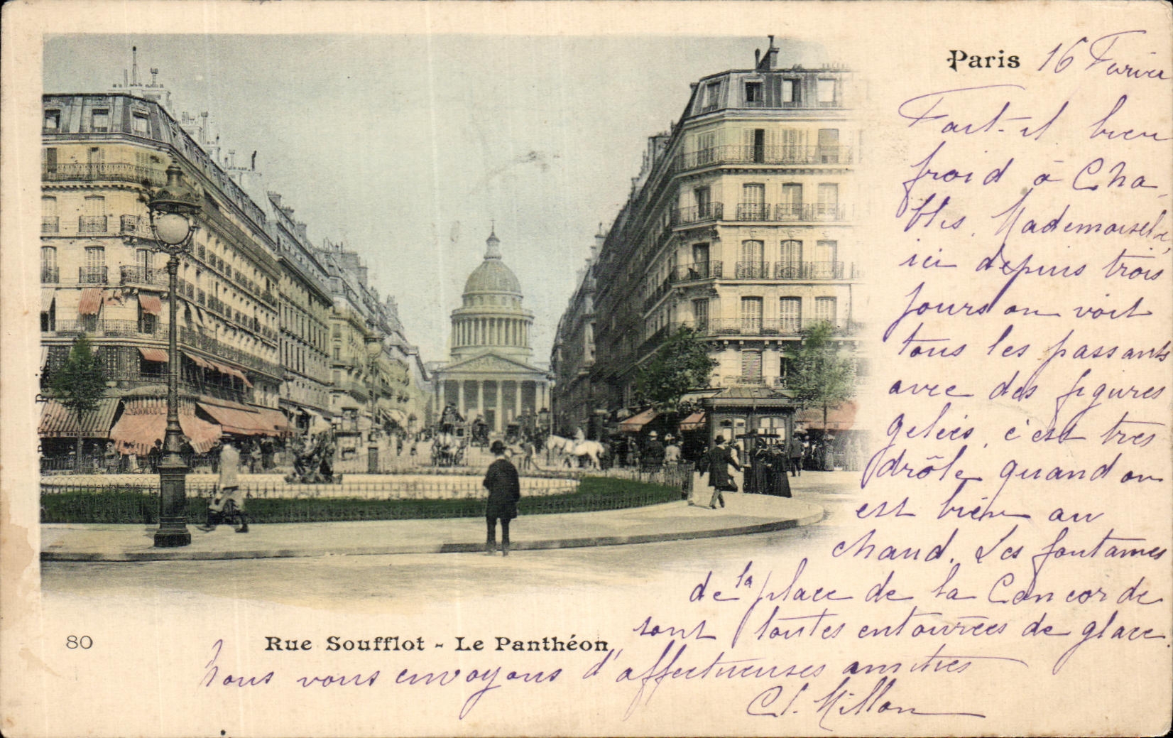CPA Paris Rue Soufflot Le Pantheon