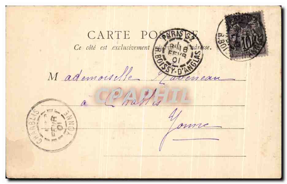 CPA Paris Rue Soufflot Le Pantheon — Rückseite