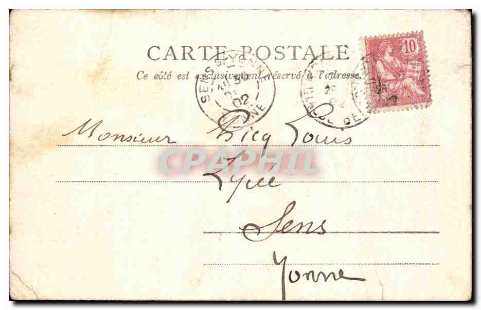 CPA Paris Le Jardin des Plantes Elephant — Achterkant