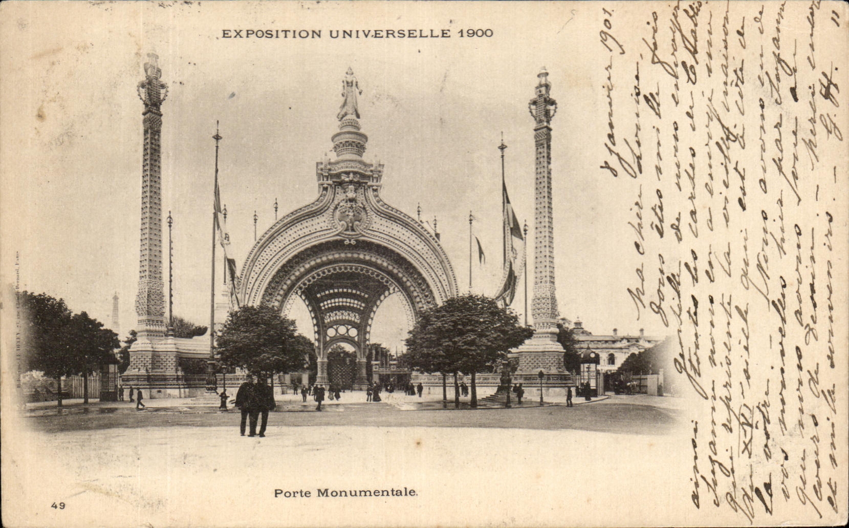 Porte Monumentale — Exposition Universelle 1900 — Éditeur : L. BERTHIER, n°49