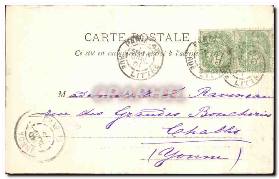 CPA Paris La Passerelle Du Pont De L'Alma Tour Eiffel Exposition universelle 1900 — Verso