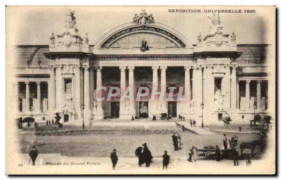 CPA Paris Facade du Grande Palais Exposition universelle 1900