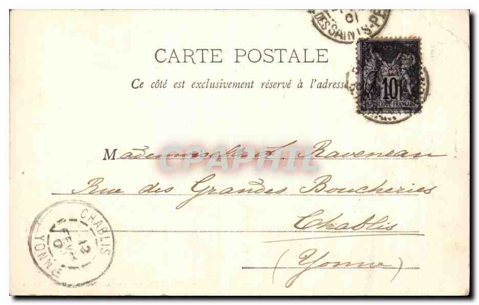 CPA Paris Pont Alexandre & Petit Palais Exposition universelle 1900 — Verso