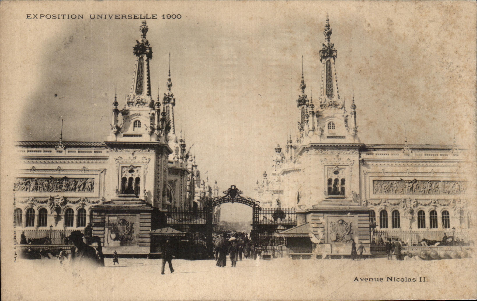 CPA Paris Avenue Nicolas II Exposition universelle 1900 Russie
