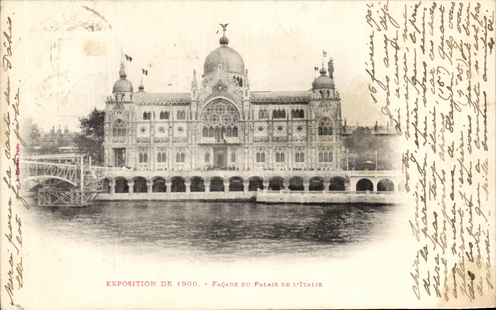 CPA Paris Facade Du Palais De l'italie Exposition universelle 1900