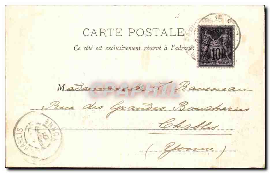 CPA Paris Facade Du Palais De l'italie Exposition universelle 1900 — Verso