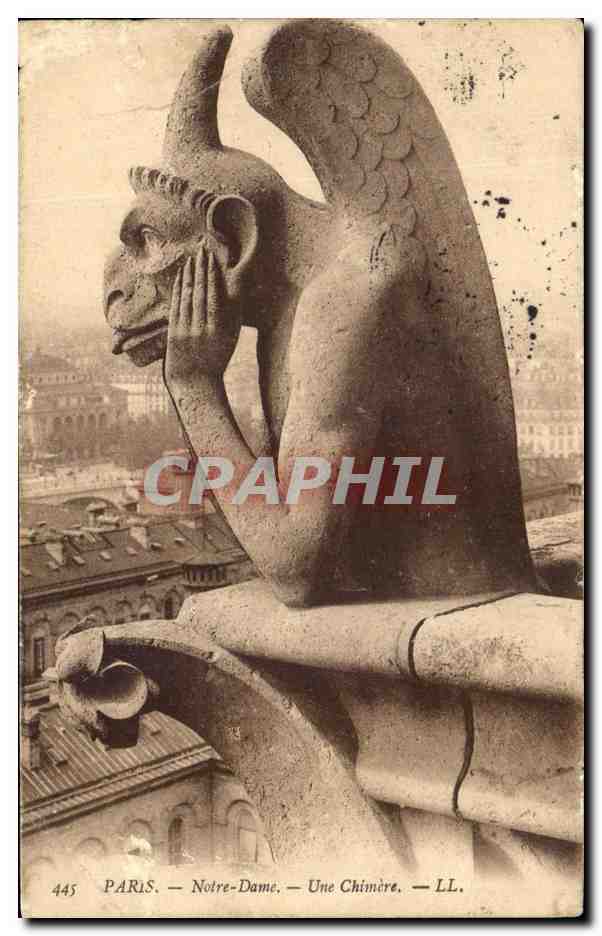CPA Paris Notre Dame Une Chimere Diable