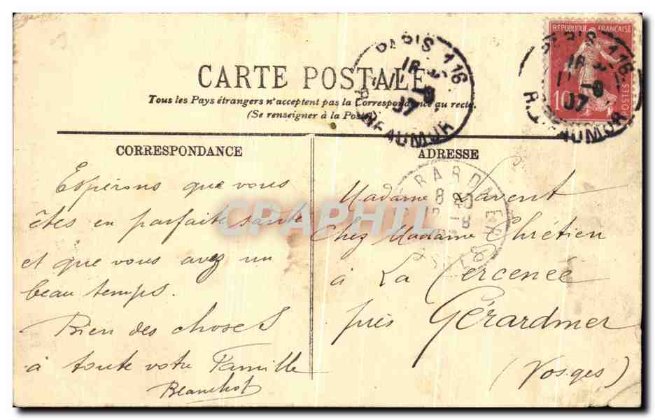 CPA Paris Notre Dame Une Chimere Diable — Verso