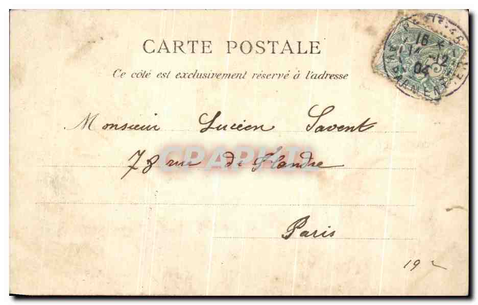 CPA Paris Place de la Republique Lion — Rückseite