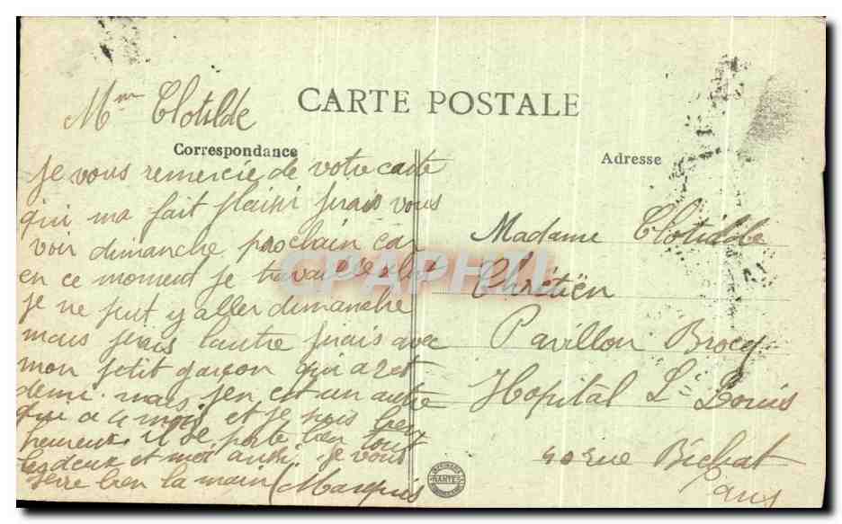 CPA Paris Fetes De La Victoire 14 juillet 1919 Le defile Infanterie Francaise La Madeleine Militaria — Rückseite