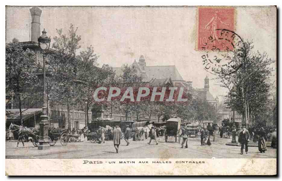 CPA Paris Un Matin Aux Halles Gentrales