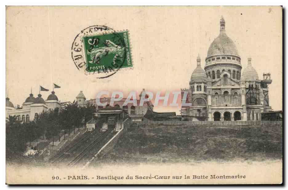 CPA Paris Basilique du Sacre Coeur Sur la Butte Montmartre