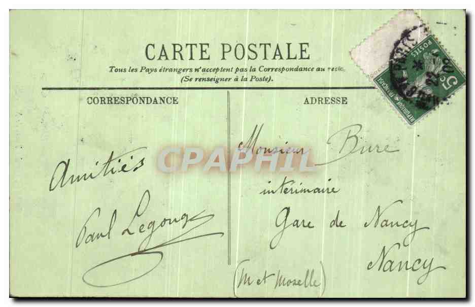 CPA Paris Le Seine Vue des Tours de Notre Dame — Verso