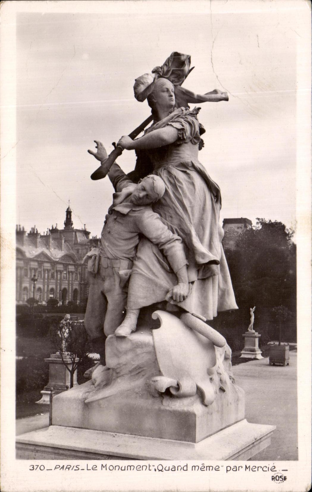 CPA Paris Le Monument Quand Meme Par Mercie