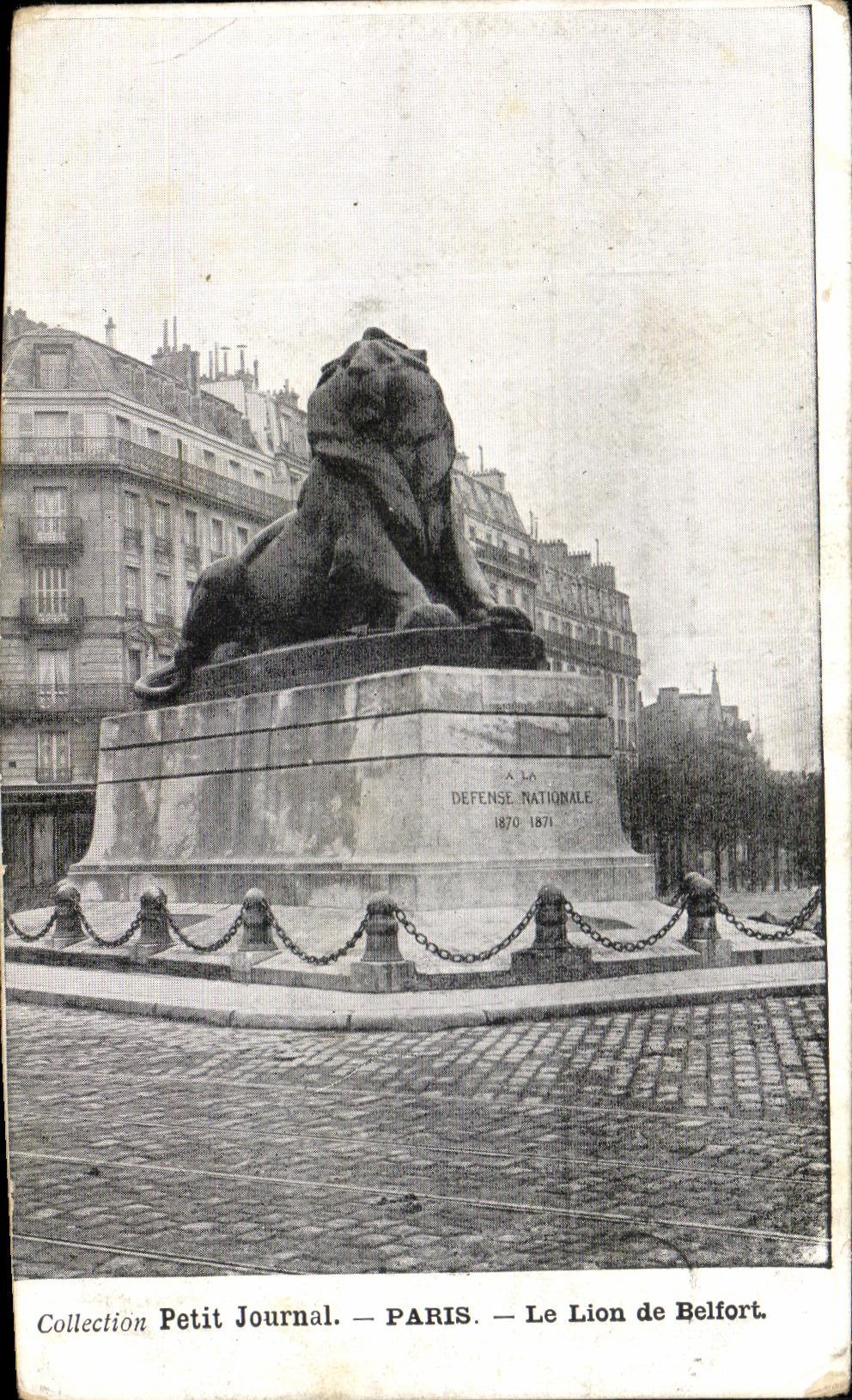 CPA Collection Petit Journal Paris La Lion de Belfort