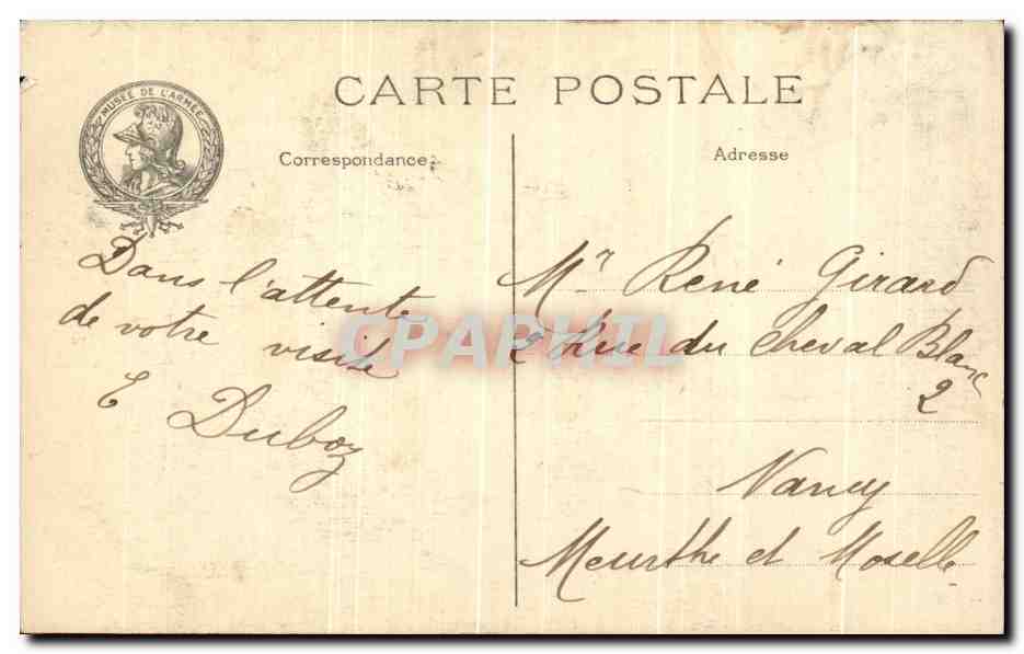 CPA Paris Hotel des invalides L'Autel — Rückseite