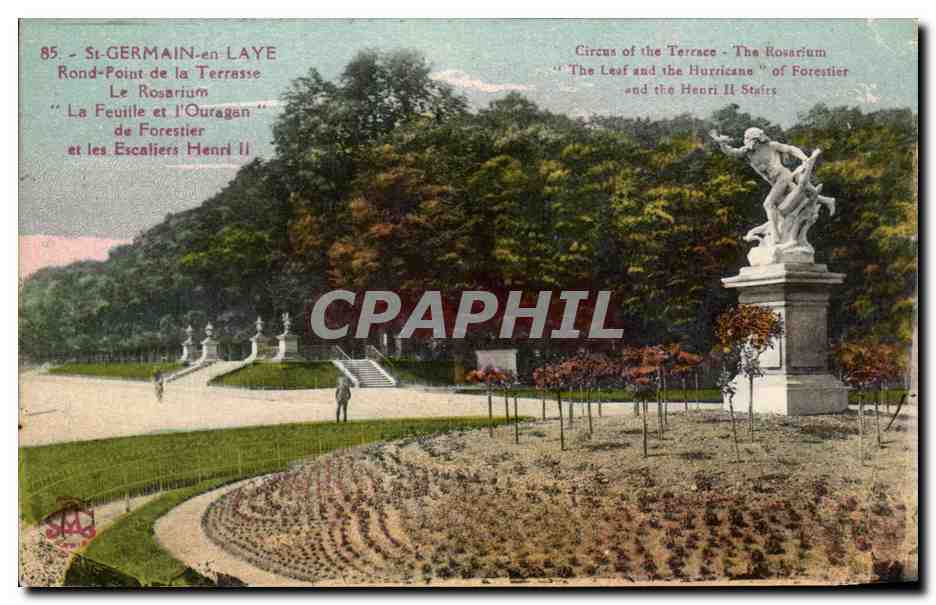 CPA St Germain en Laye Rond Point de la Terrasse Le Rosarium