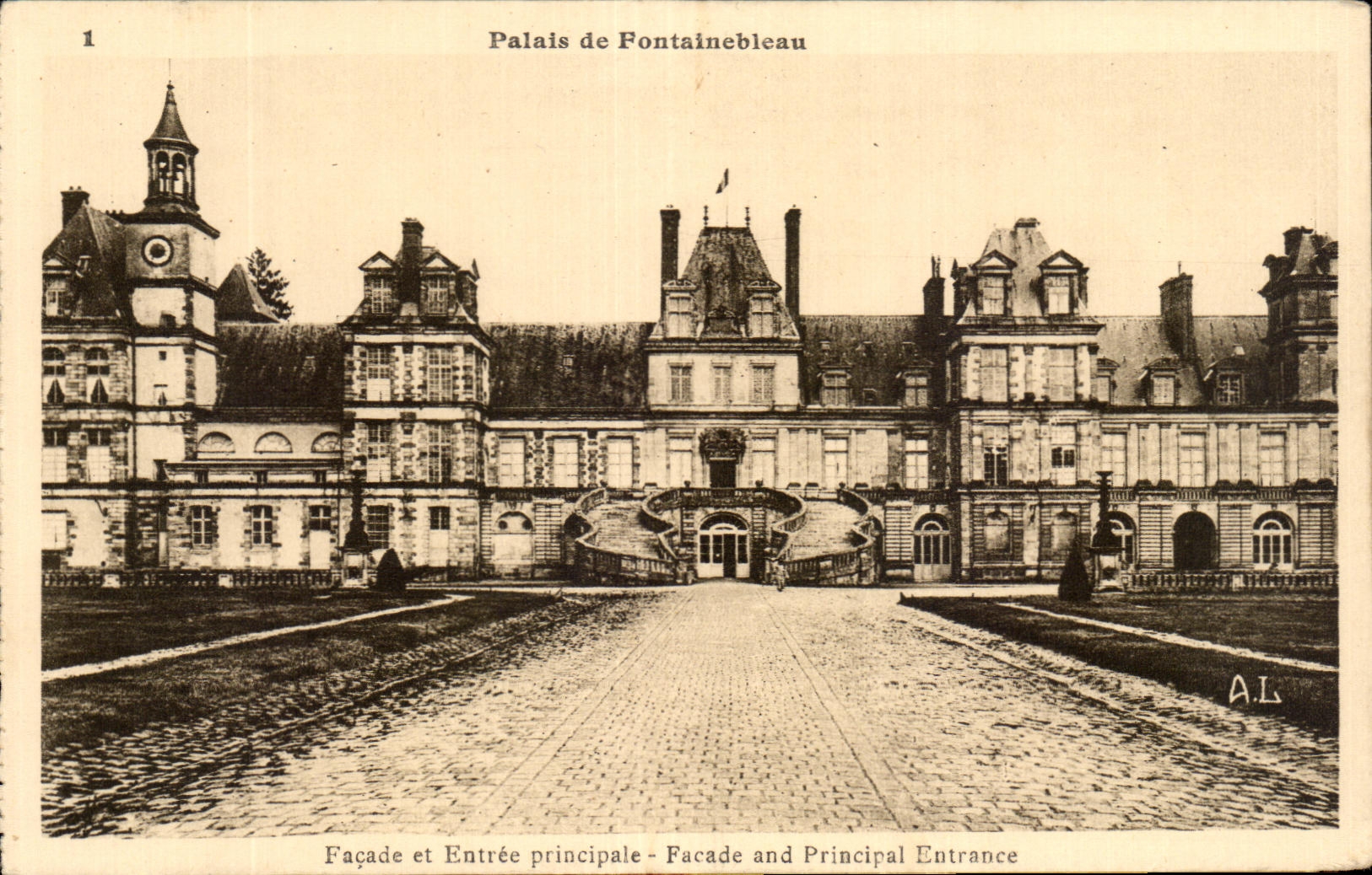 Palast von Fontainebleau — Fassade und Haupteingang — A.L.