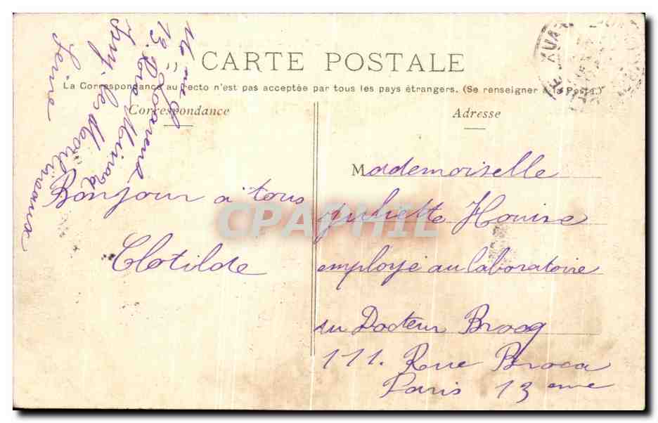 CPA Issy Ruines de l'ancien Chateau detruit en 1870 Militaria — Rückseite