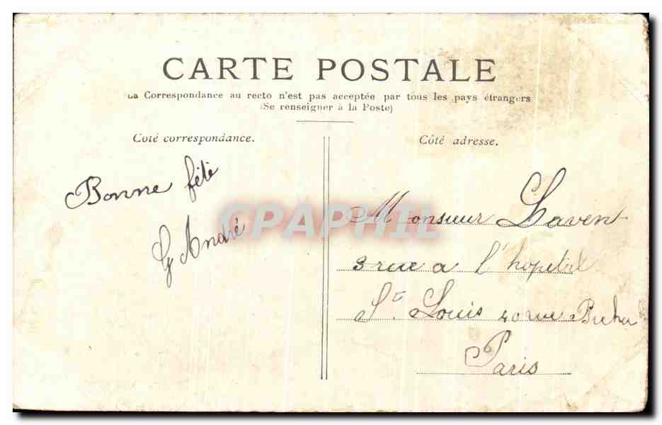 CPA Versailles La Galerie des Batailles — Verso