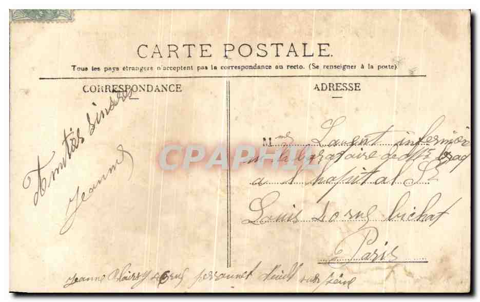 CPA Neuilly s Seine L'Eglise Et la Statue de Perronnet — Rückseite