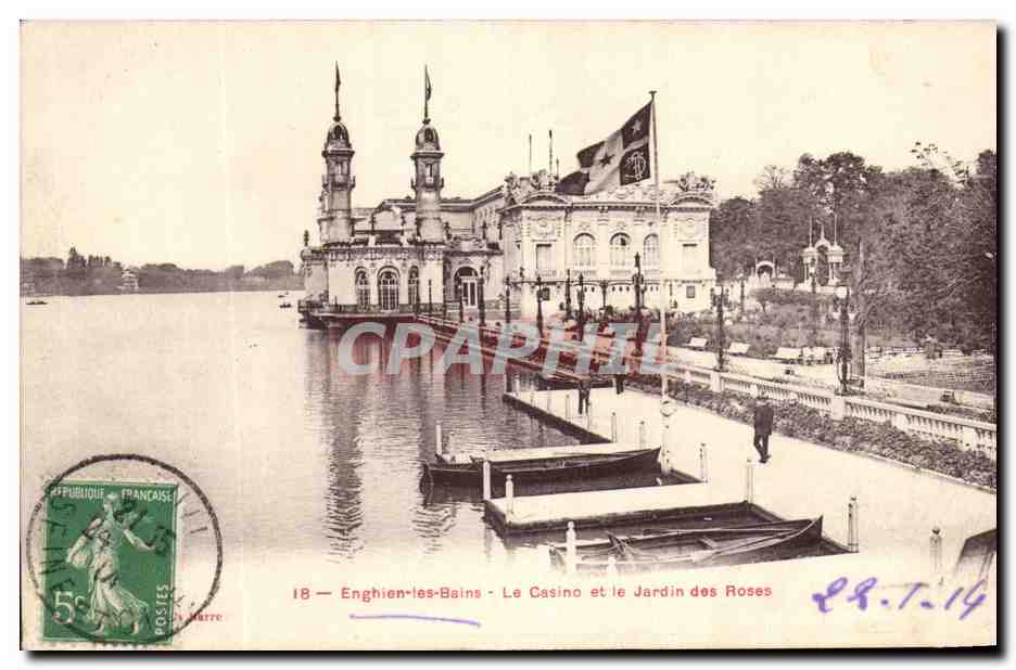 CPA Enghien Les Bains Le Casino et le Jardin des Roses