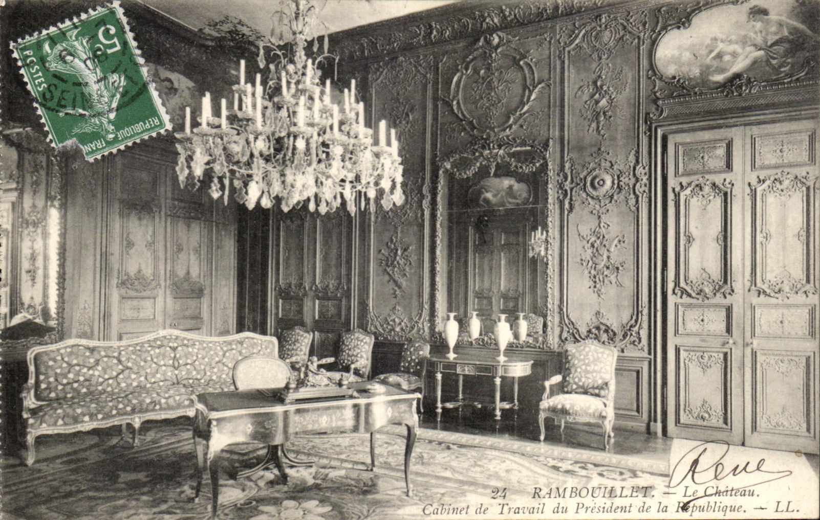 CPA Rambouillet Le Chateau Cabinet de Travail du President de la Republique