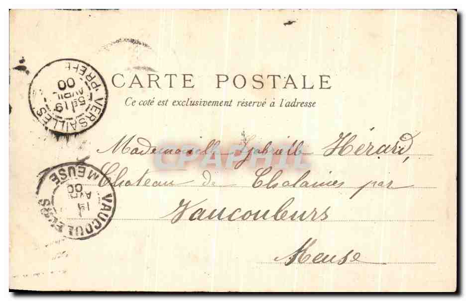 CPA Versailles La Salle du Jeu de Paunne — Verso
