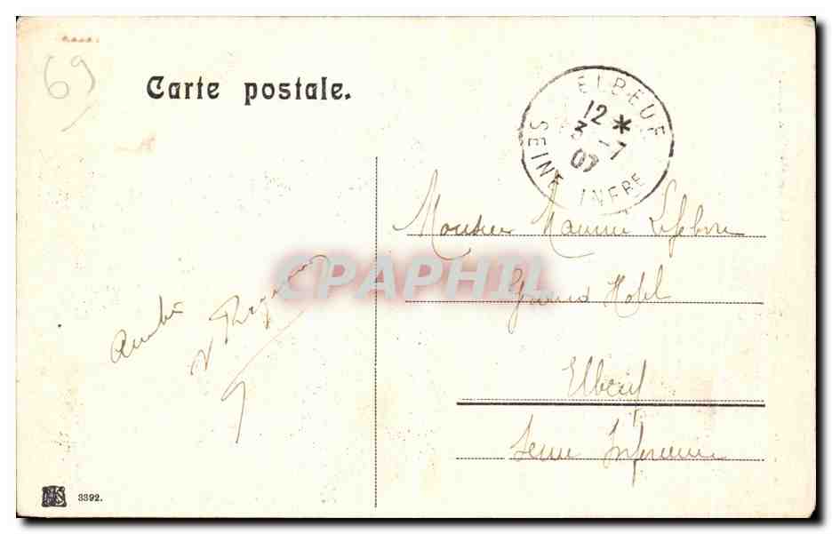 La Tour Métallique de Fourvière — Lyon — éditeur non identifié, n° de série non visible — Verso