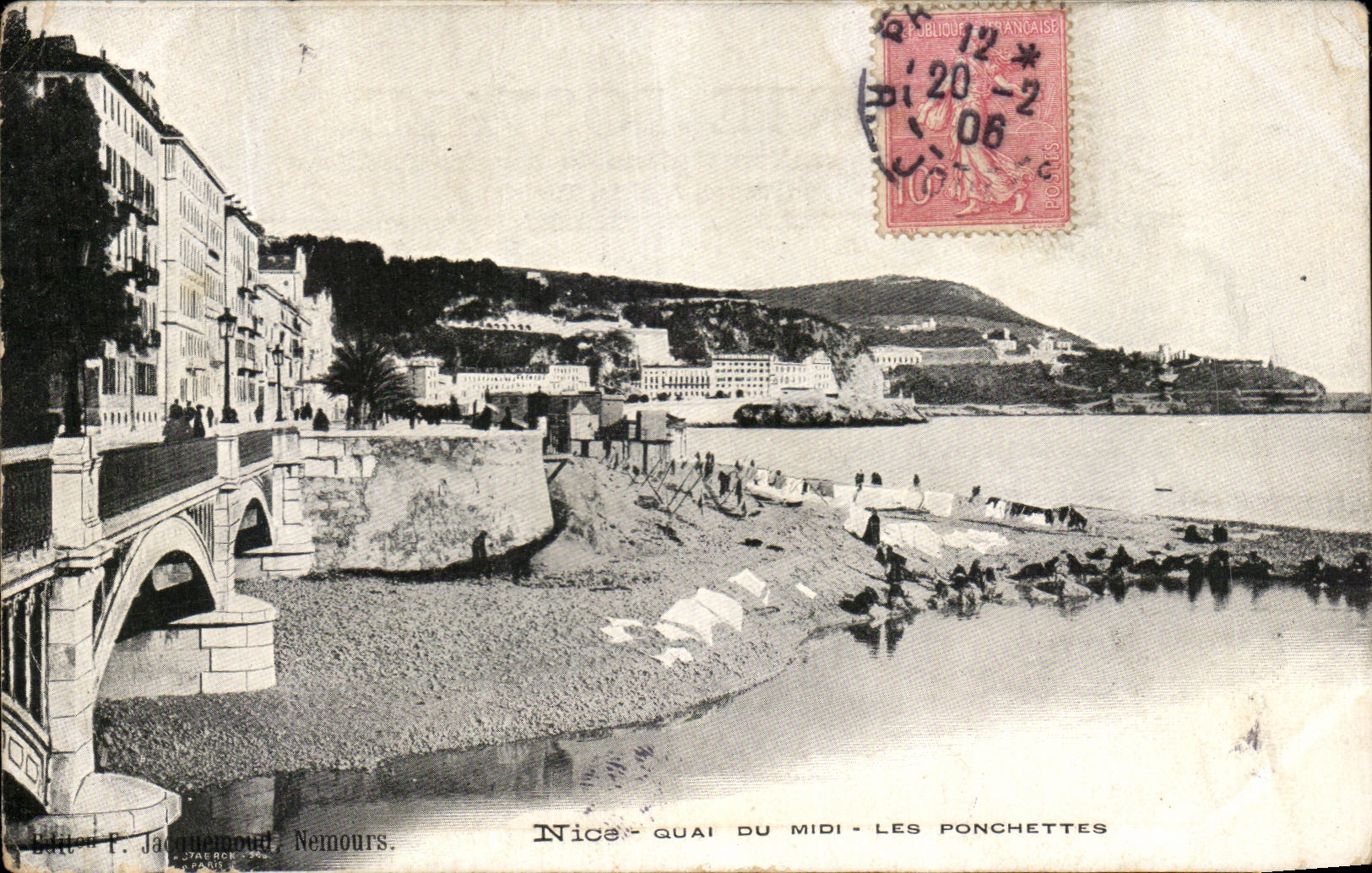 CPA Nice Quai Du Midi Les Ponchettes Lavandieres