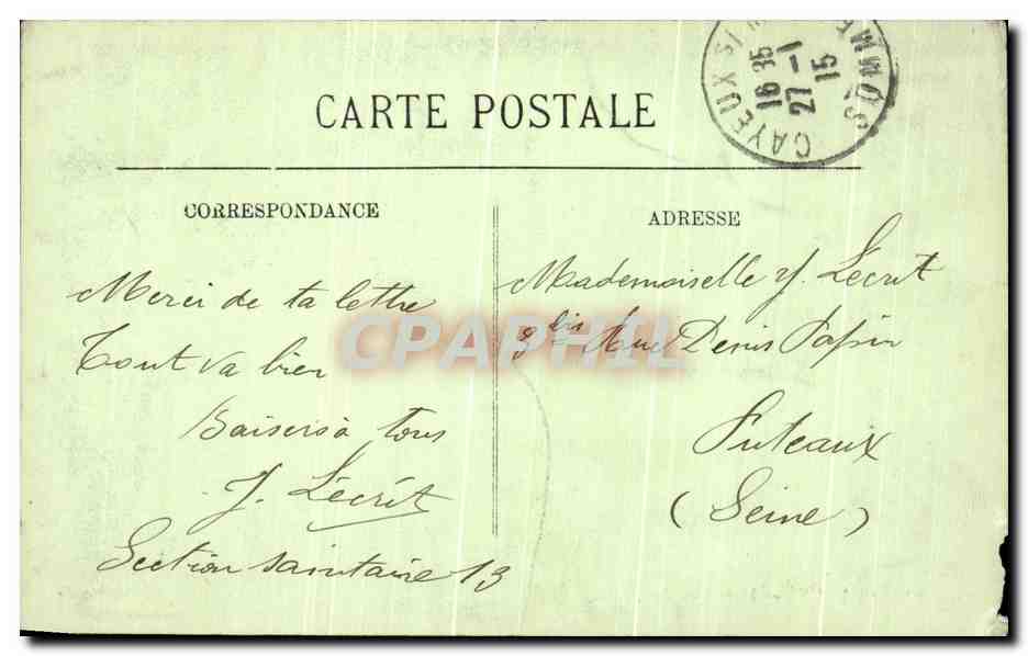 CPA Cayeux Marins Au Repos Pecheurs  — Rückseite