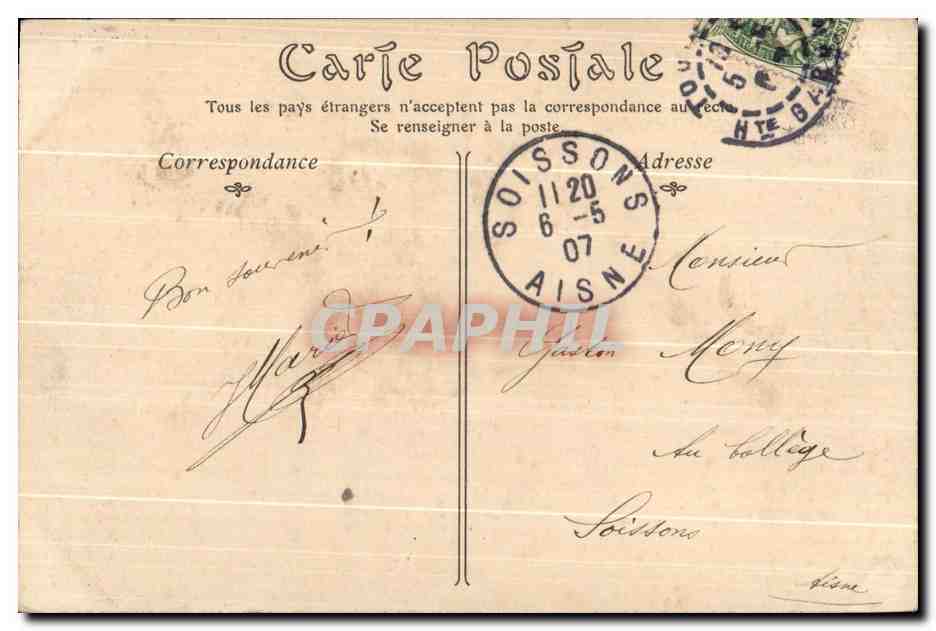 CPA Toulouse Le Capitole Le marche  — Verso