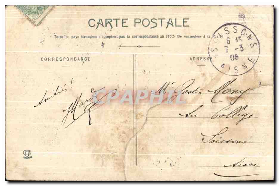 CPA Toulouse Facade Du Musee Rue Alsace Lorraine — Verso