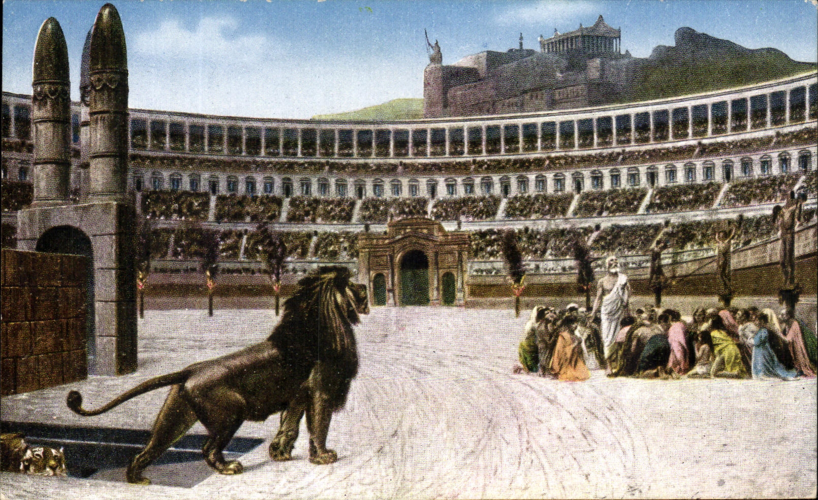 CPA Roma Circo massimo Ultima preghiera Lion
