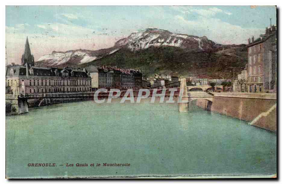 Grenoble — I Quais e il Mouchevotte — P. Gaude, fot.édit., Grenoble