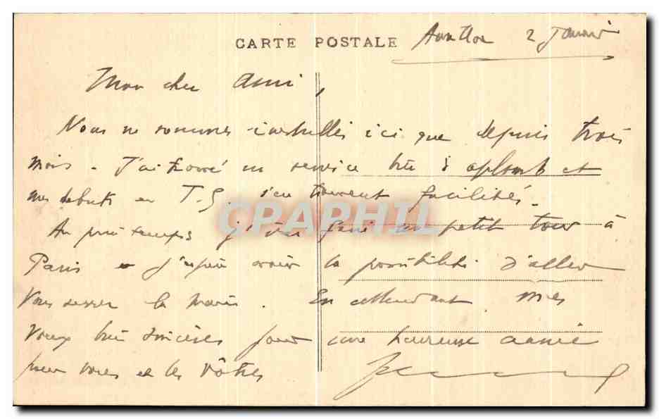 CPA Cantal Aurillac Vieilles maisons les bords de la Jordanne — Rückseite