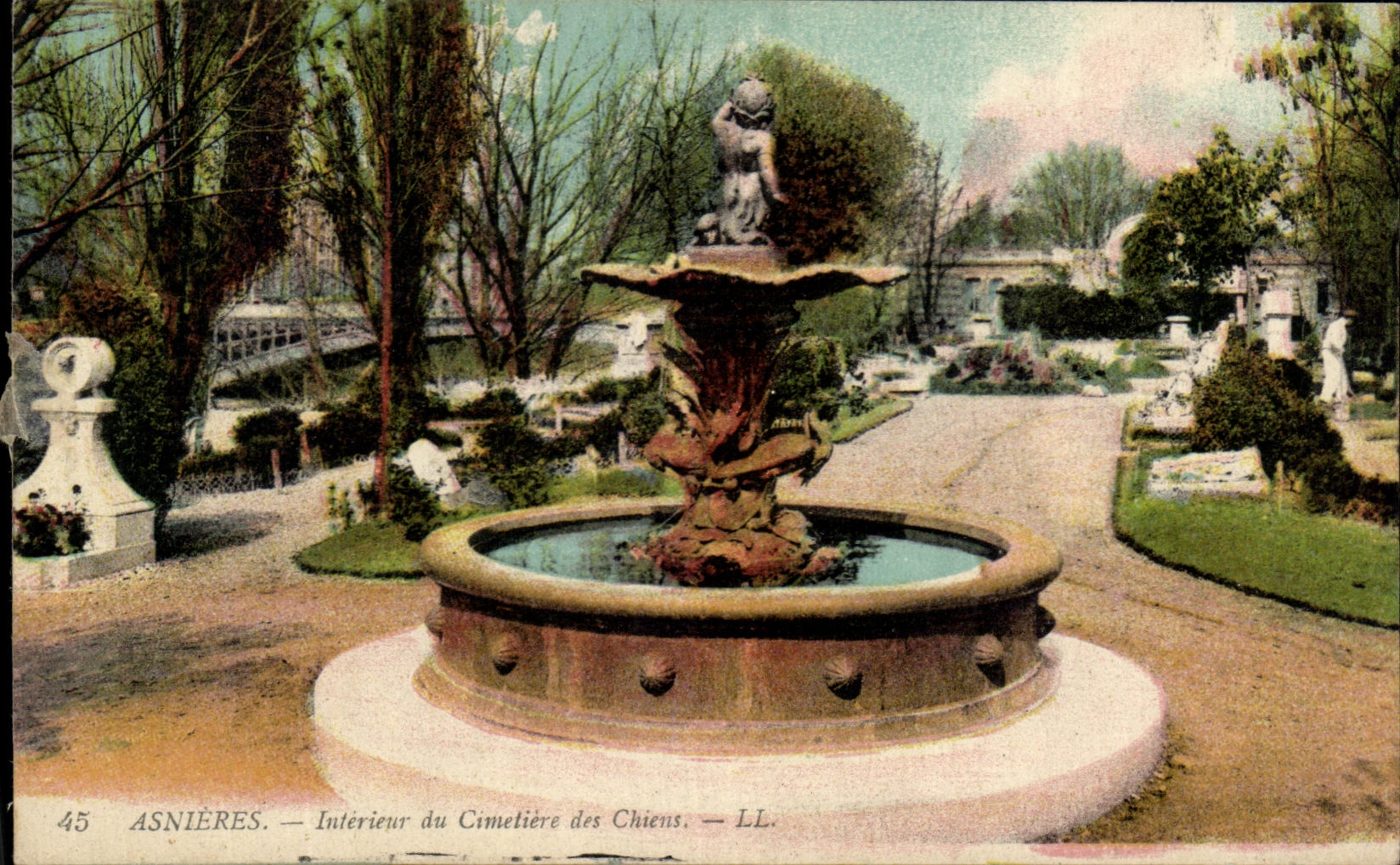 CPA Asnieres Interieur du Cimetiere des Chiens