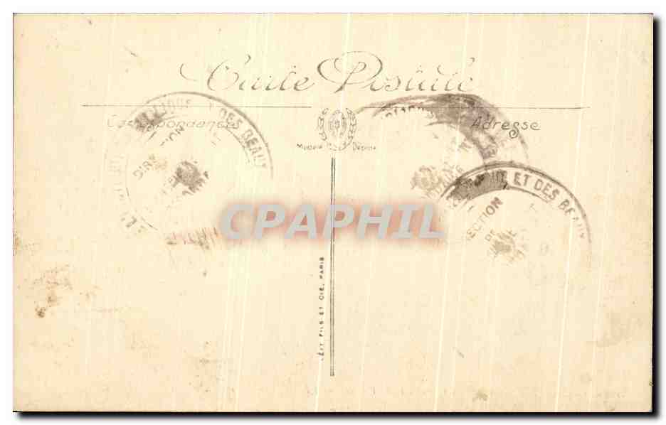 CPA Asnieres Interieur du Cimetiere des Chiens — Back