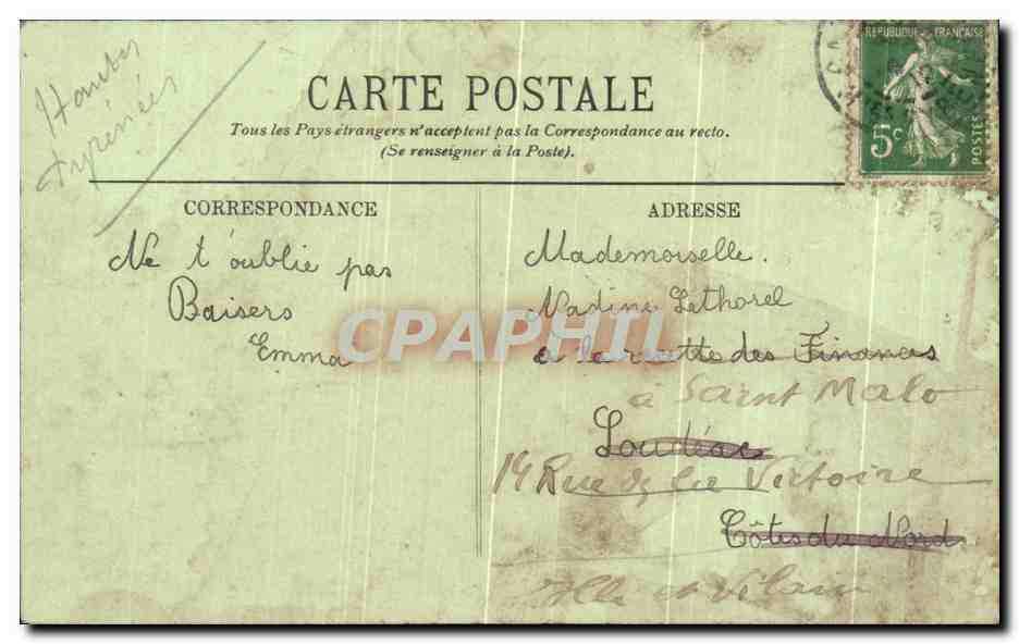 Cauterets — Grand Hôtel d'Angleterre — Le Boulevard — LL. — Reverso