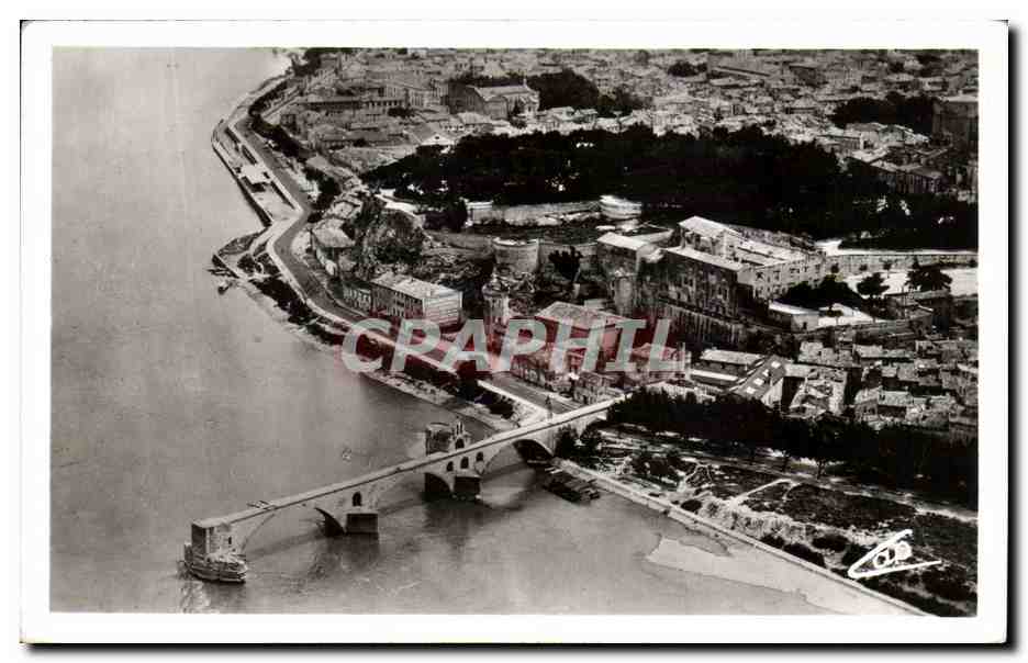 CPA Avignon Le Pont St Benezet vue Prise En Avion