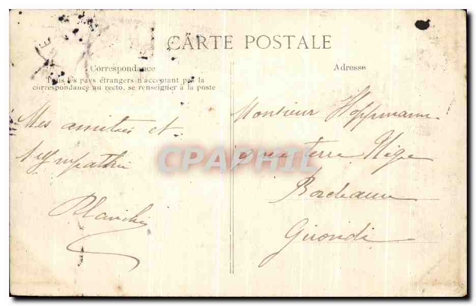 CPA Crue de la Seine Paris le Pont Alexandre Inondations Janvier 1910 Grand Palais  — Rückseite