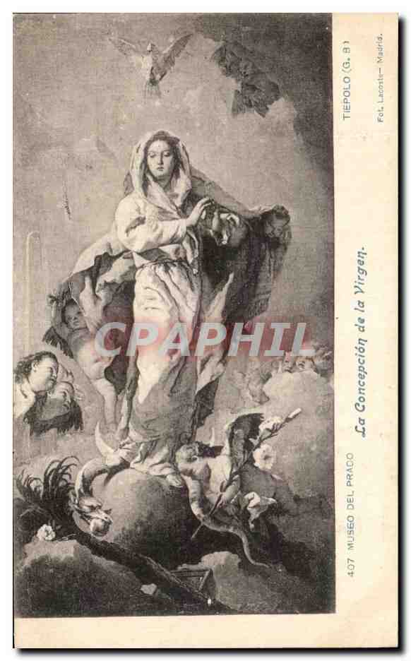 CPA Museo Del Pardo La Concepcion de la Virgen Tiepolo