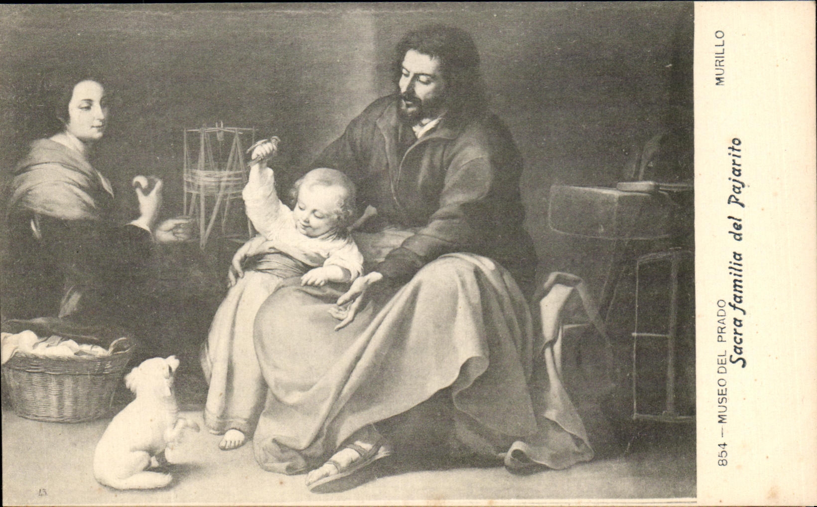 CPA Museo Del Pardo Sacra Familia del Pajarito Murillo