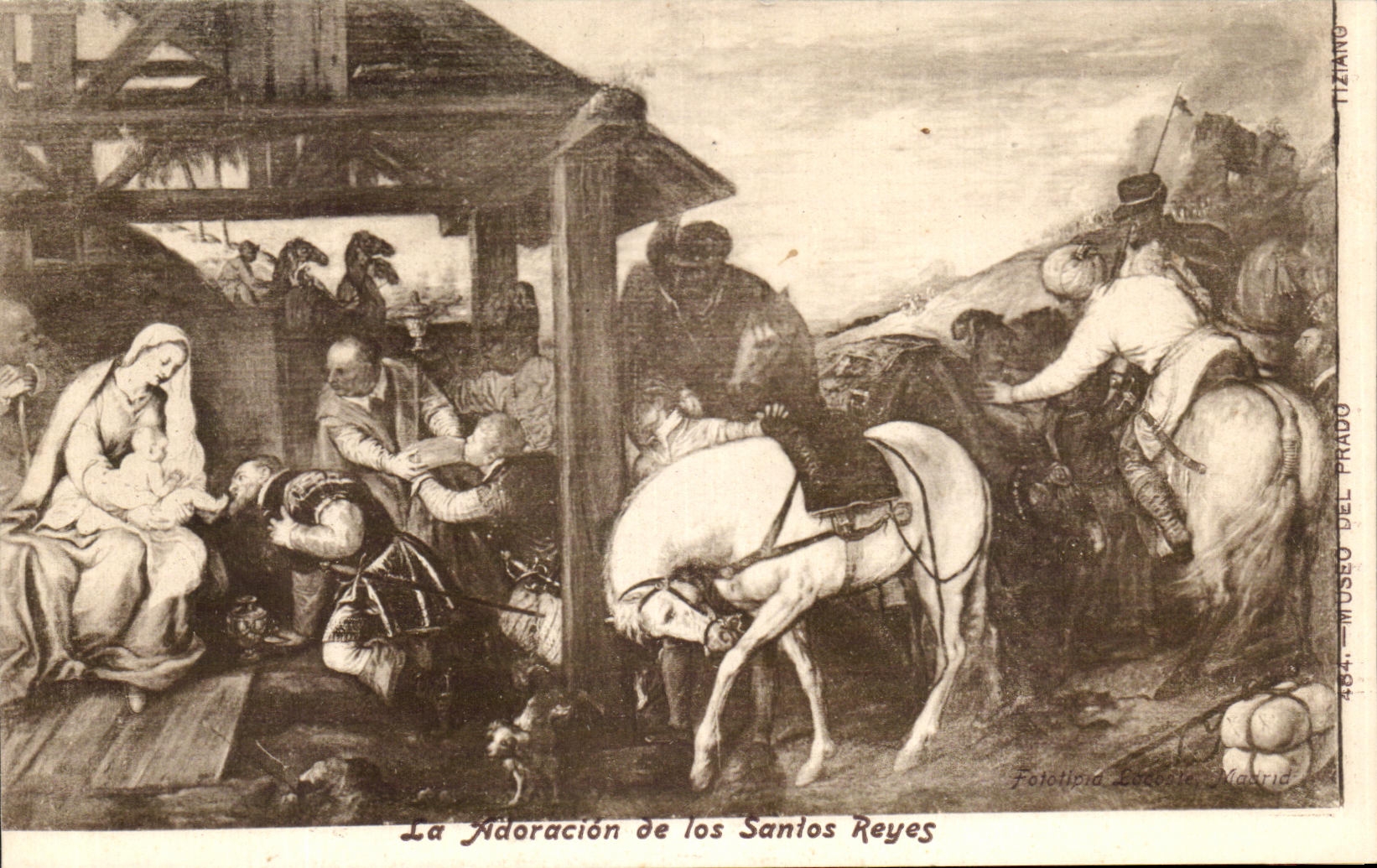CPA La Adoracion de los Santo Reyes