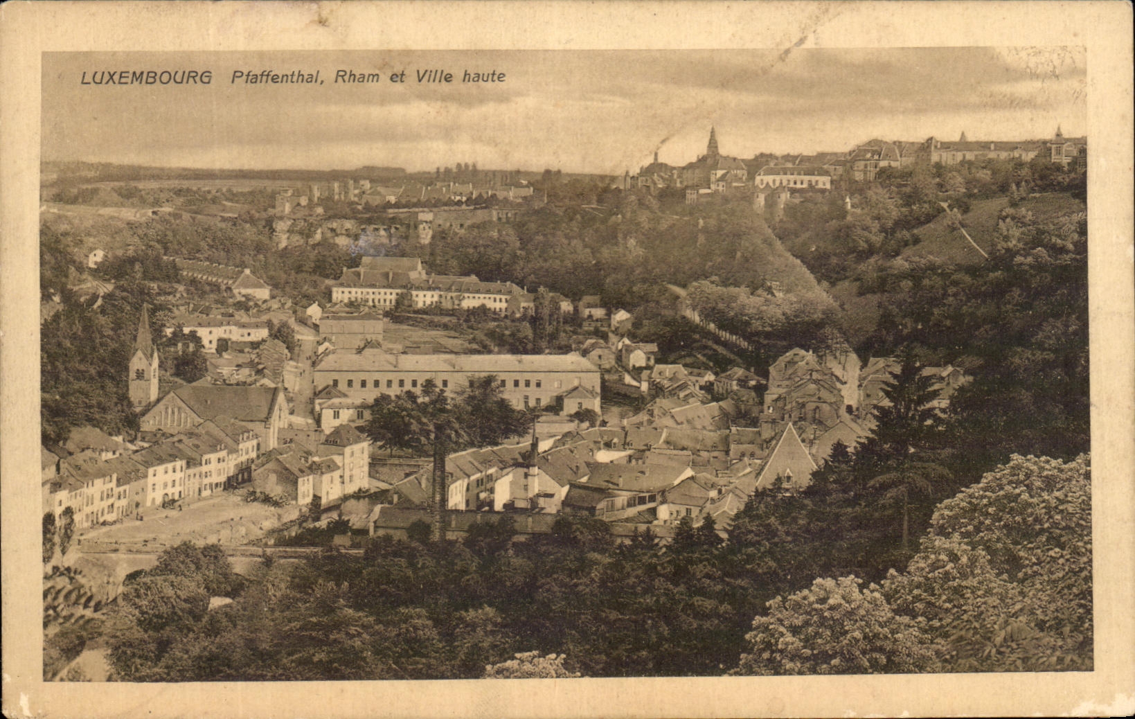CPA Luxembourg Pfaffenthal Rham Et Ville Haute