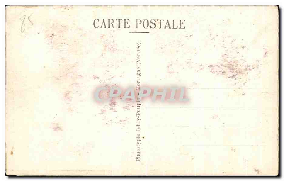Les Sables-d'Olonne — Une gracieuise Sablaise — Phototypie Jehly-Poupin (Vendée) — Rückseite