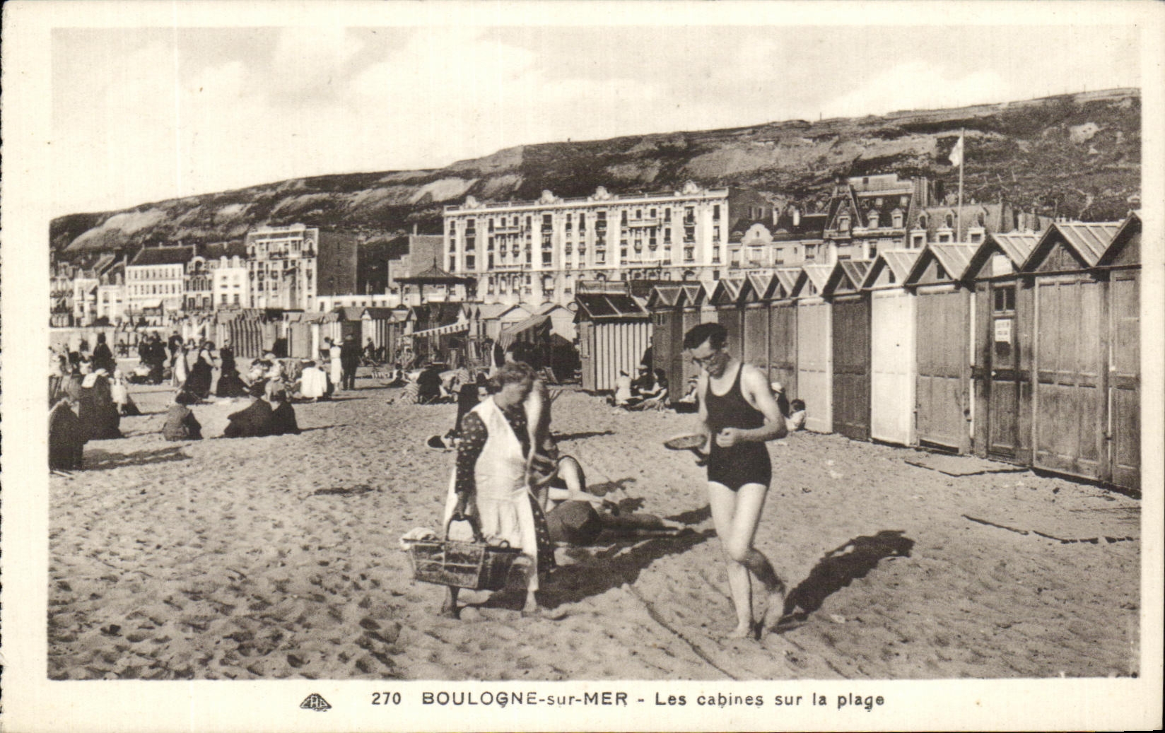 Boulogne-sur-Mer — Les cabines sur la plage — Édition Port de la Manche