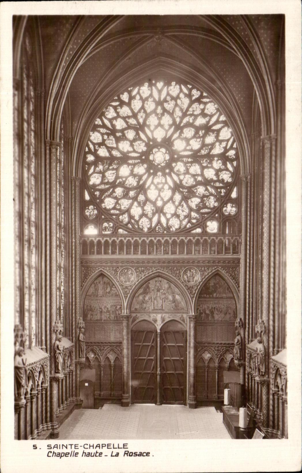 CPA Sainte Chapelle Chapelle haute la Rosace Paris 