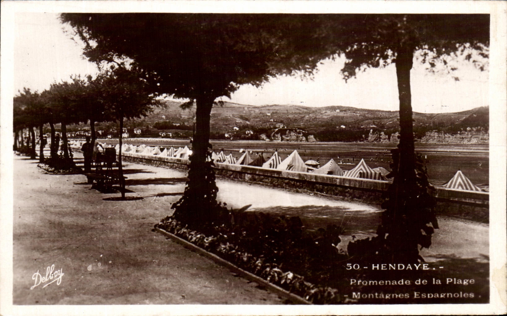 Hendaye - Promenade de la Plage - Montagnes Espagnoles — Delbouy, n°50